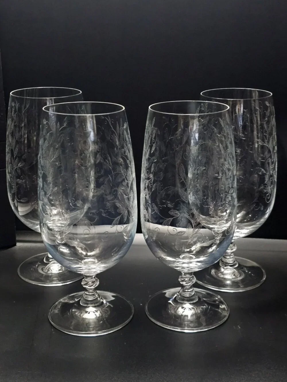 4 Pier1 Eliza Iced Tea Goblets Glasses 7.5